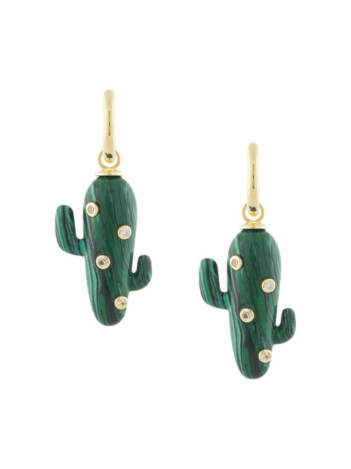 Eshvi cactus-pendant hoop...