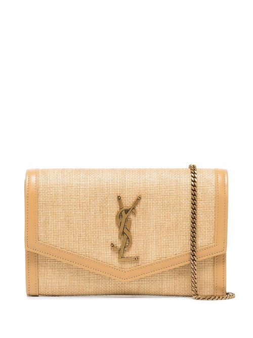 Kate Medium Raffia Shoulder Bag in Neutrals - Saint Laurent