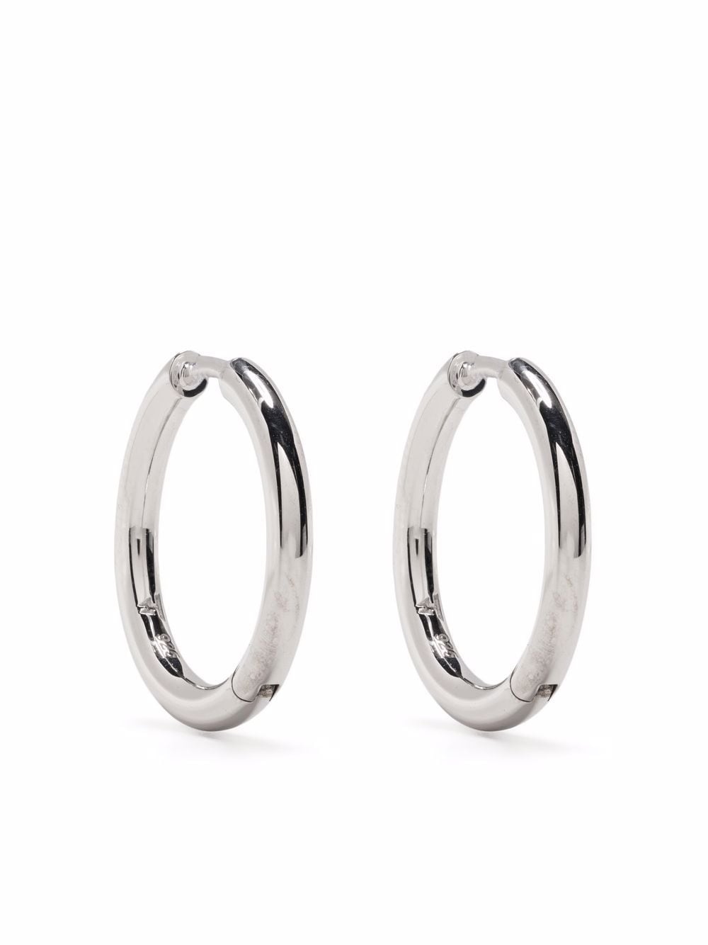 Tom Wood medium Ice hoop earrings   Silver   £.   Port