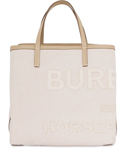 Burberry Mini Freya Monogram Tote Bag - Neutrals