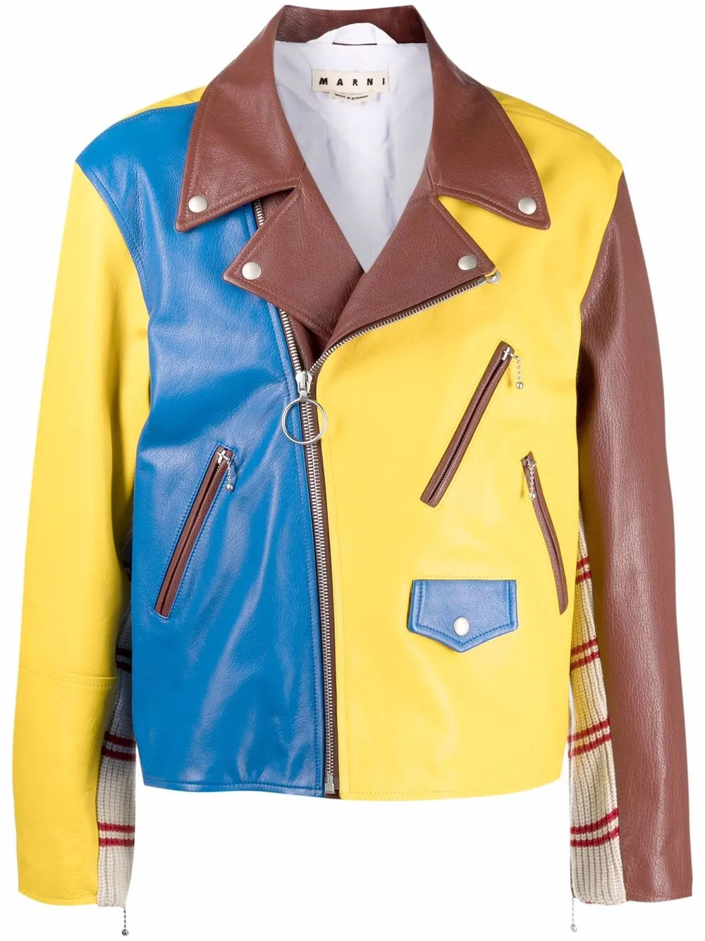 leather jacket yellow colour