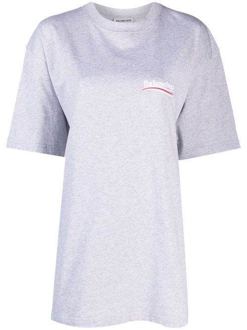 Balenciaga Logo-Print Drop-Shoulder T-Shirt