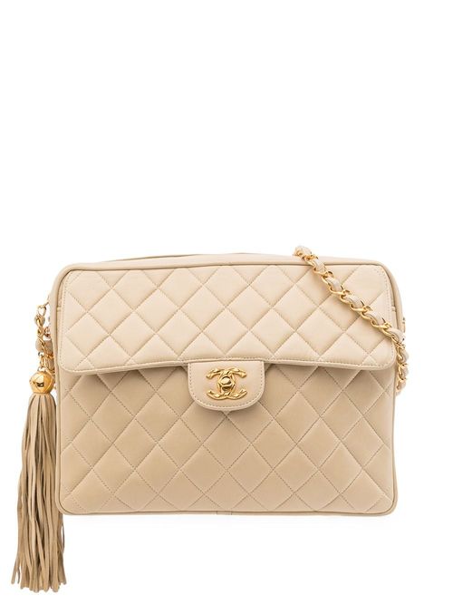 Chanel Pre-owned 1985-1993 CC Diamond-Quilted Crossbody Bag - Neutrals