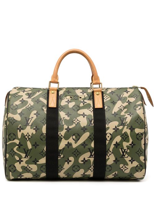 Louis Vuitton Takashi Murakami Green Monogramouflage Coated Canvas Speedy  35 Gold Hardware, 2008 Available For Immediate Sale At Sotheby's