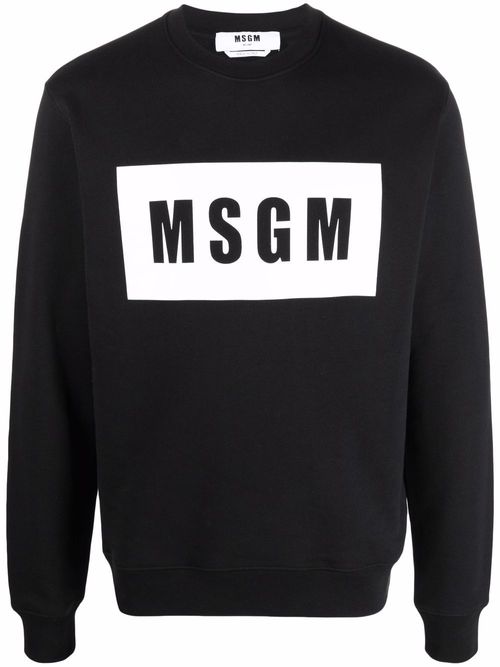 MSGM logo-print sweatshirt -...