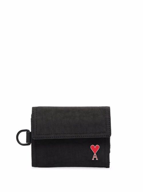 AMI Paris - Black Strap Card Holder