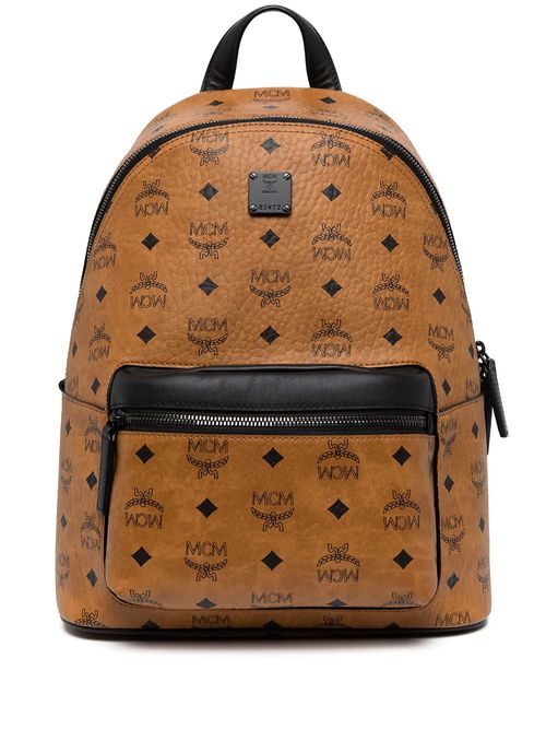 Mcm Mini Stark bandana-print Backpack - Black