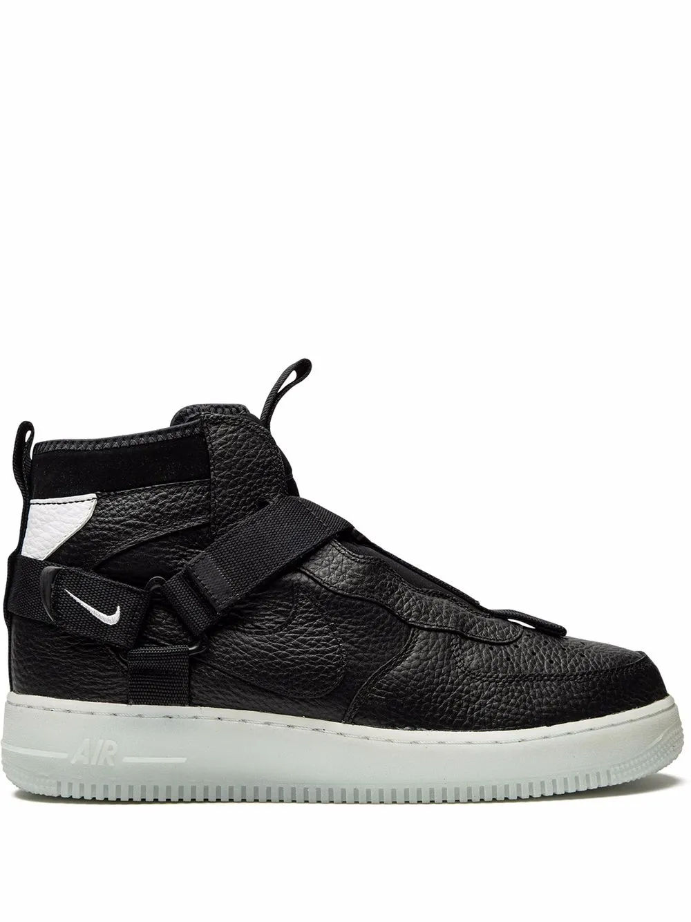 Nike air force half black half white sales