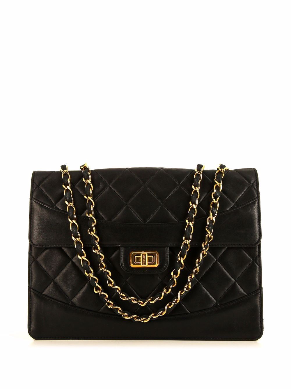 Chanel PreOwned Double Turnlock 2way Bag in Black  Lyst