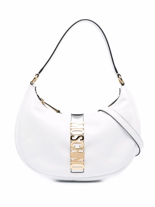 Cra-wallonieShops, Moschino logo plaque shoulder bag