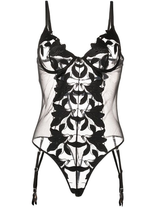 Fleur du Mal Satin Bullet Bodysuit