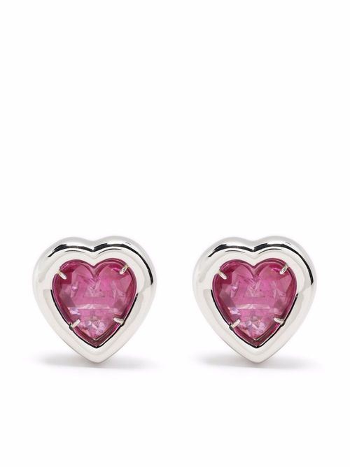 AMBUSH heart stone earrings -...