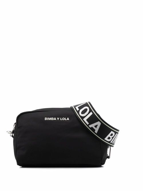 Bimba Y Lola Medium Logo-plaque Make-up Bag - Black