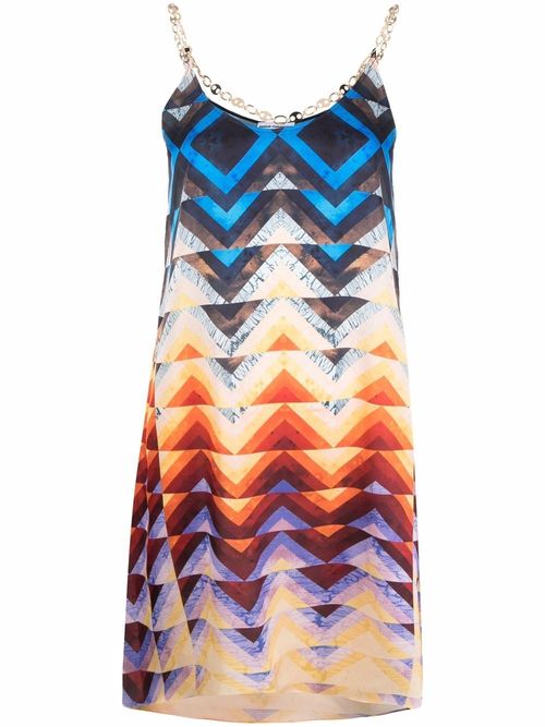 Rabanne geometric-print dress...