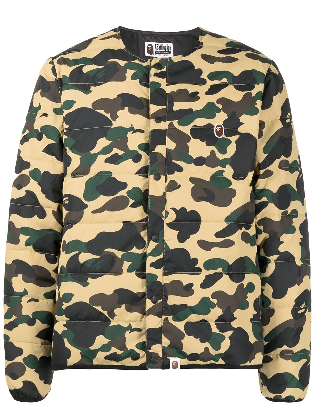 A BATHING APE® camouflage-print bomber jacket - Yellow | £800.00