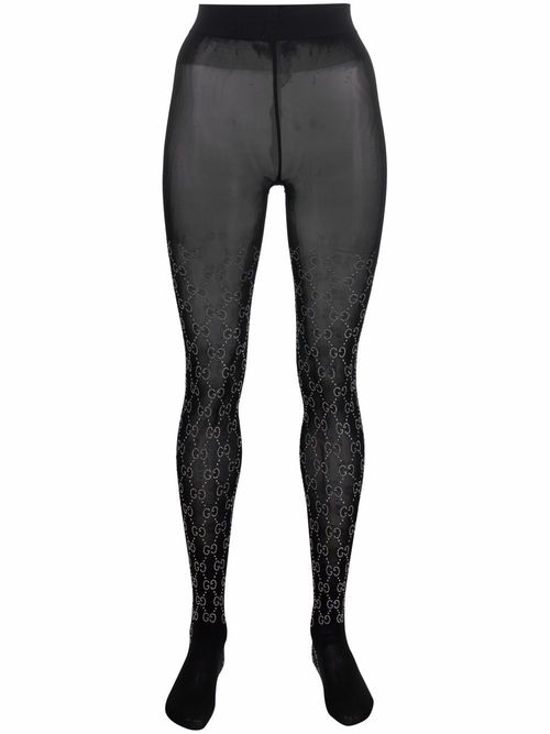 Marine Serre Crescent Moon Motif Tights - Farfetch