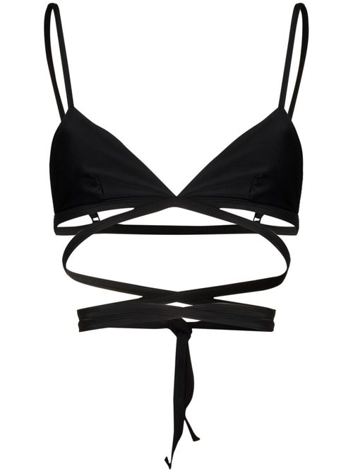 Matteau wrap-tie bikini top -...