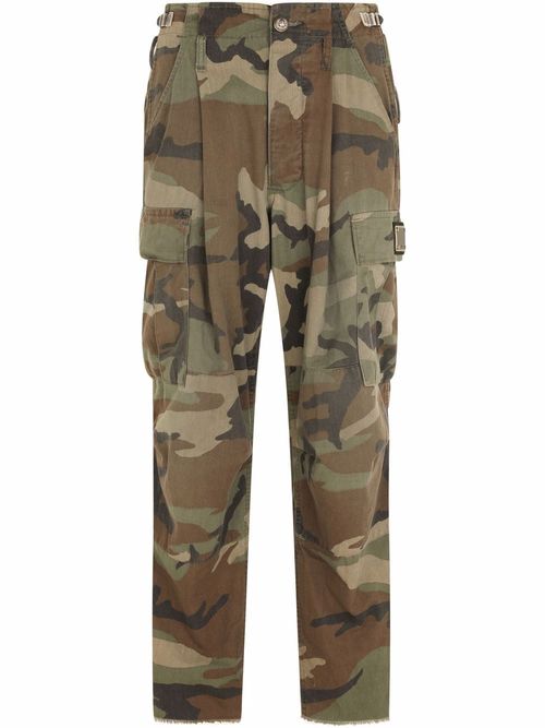 camouflage-print cargo trousers