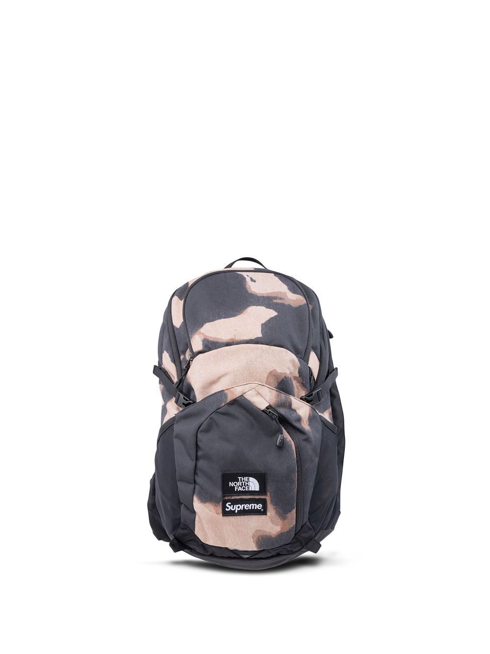 Supreme x The North Face Pocon bleached denim-print backpack