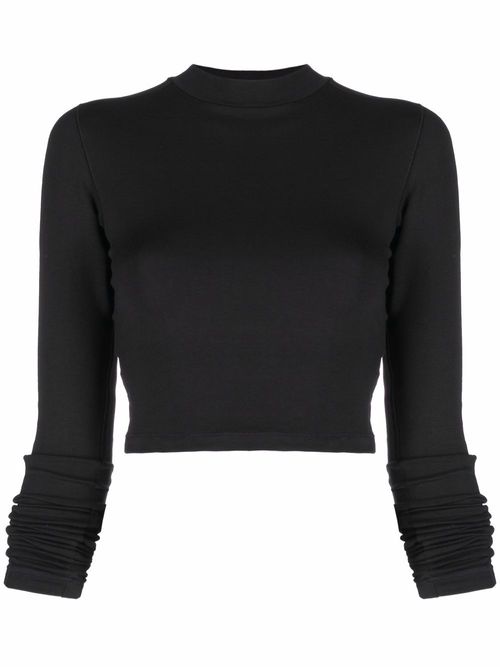 Y-3 long-sleeved cropped...