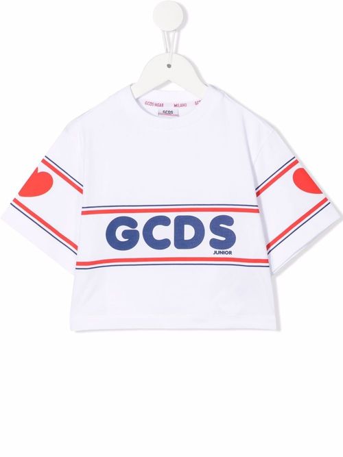 Gcds Kids Geometric logo-print T-shirt - Farfetch