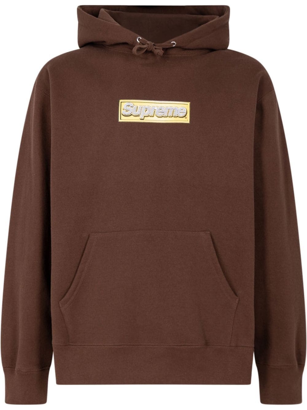 Supreme Bling Box Logo drawstring hoodie - Brown | £475.00 | Grazia