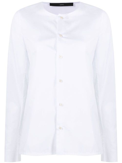 SAPIO collarless button-down...