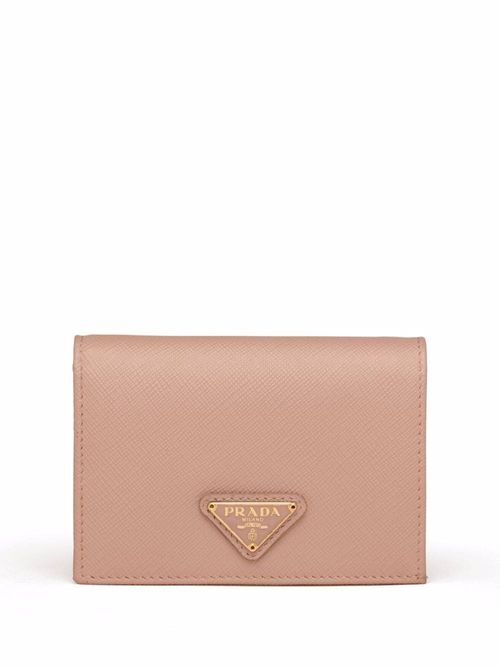 Prada Leather logo-detail Card Holder - Pink