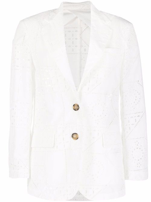 MSGM perforated-design jacket...