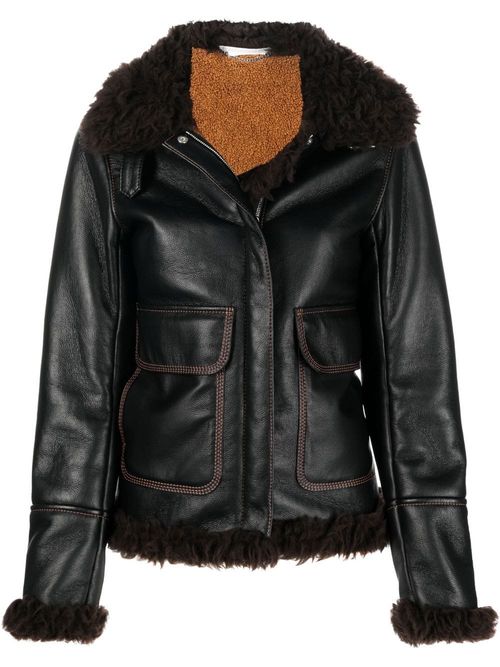 Stella McCartney trimmed faux...