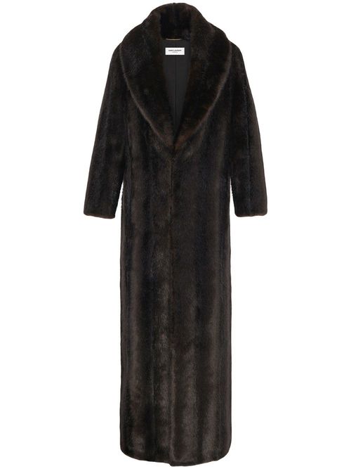 Saint Laurent faux-fur long...