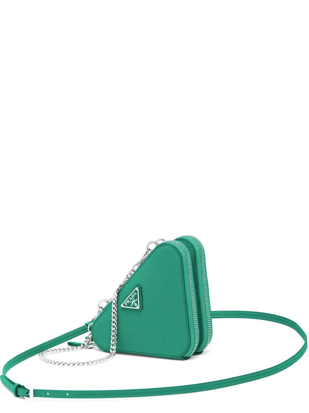 Prada mini Triangle crossbody bag Green 1236.00 Mirror Online