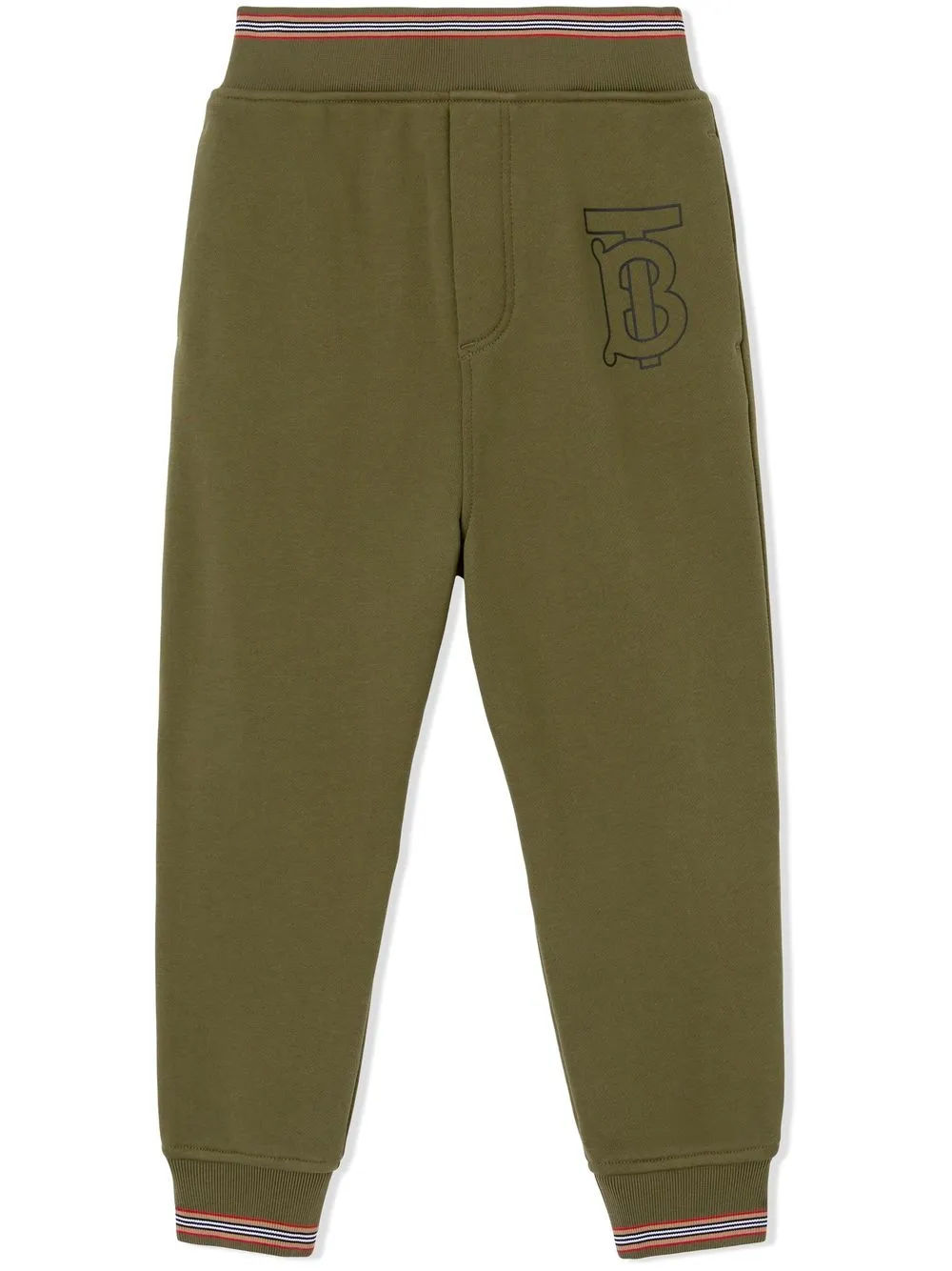 Burberry Kids monogram motif track pants Green 252.00 Grazia