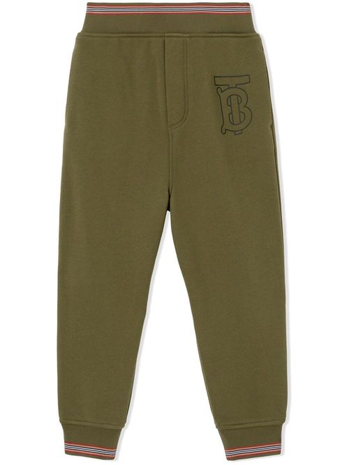 Burberry TB Monogram Track Pants in Brown