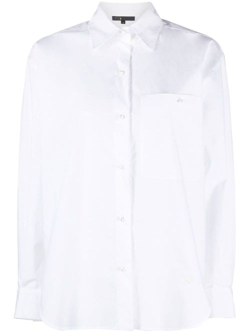 Maje poplin button-down shirt...