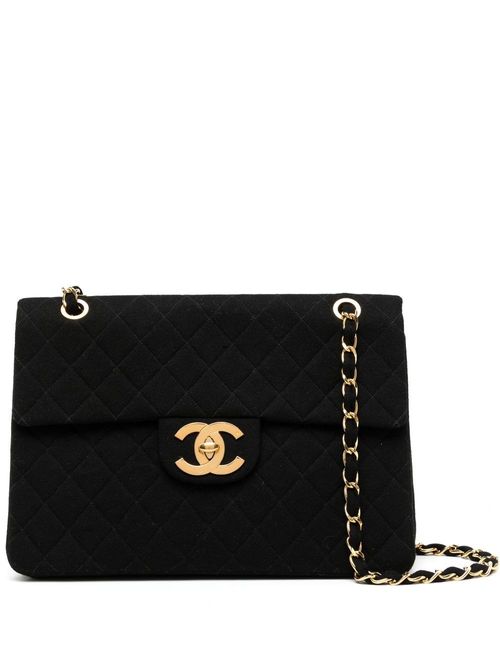 Buy Pre-Owned Chanel Classic Double Flap Bag Medium Black Caviar