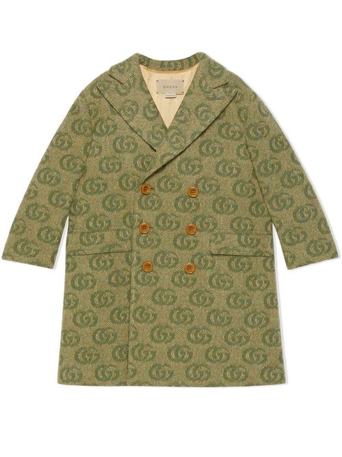 Gucci Kids GG Supreme Embroidery Jacket - Green