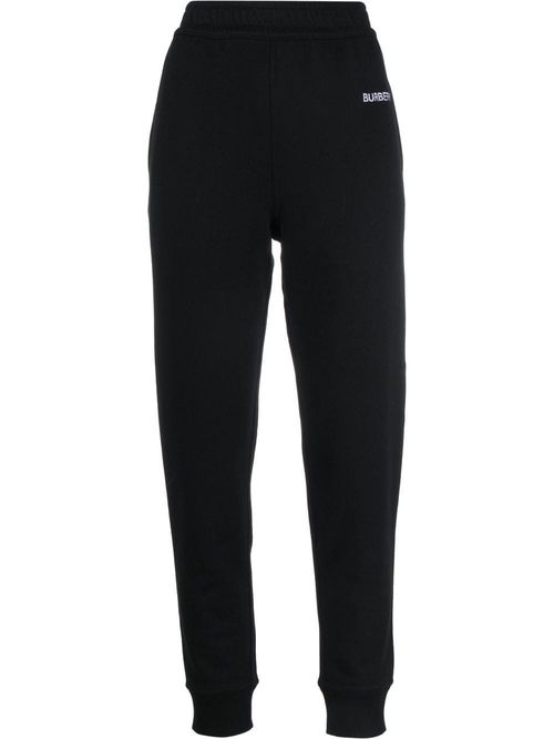 Burberry embroidered-logo tapered track pants - Black | £ | Grazia
