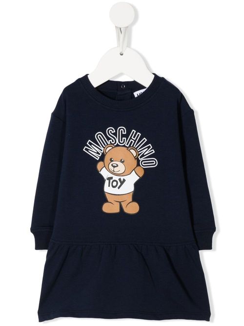 TEDDY PRINT T-SHIRT WITH LONG SLEEVES Kid Blue