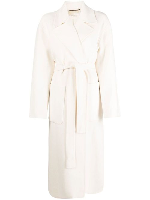 Michael Michael Kors belted wool-blend coat - White | £ | Grazia
