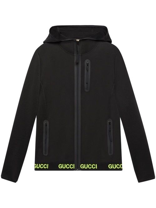 Gucci logo-print hooded...