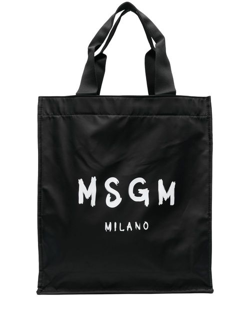 MSGM logo-print tote bag -...