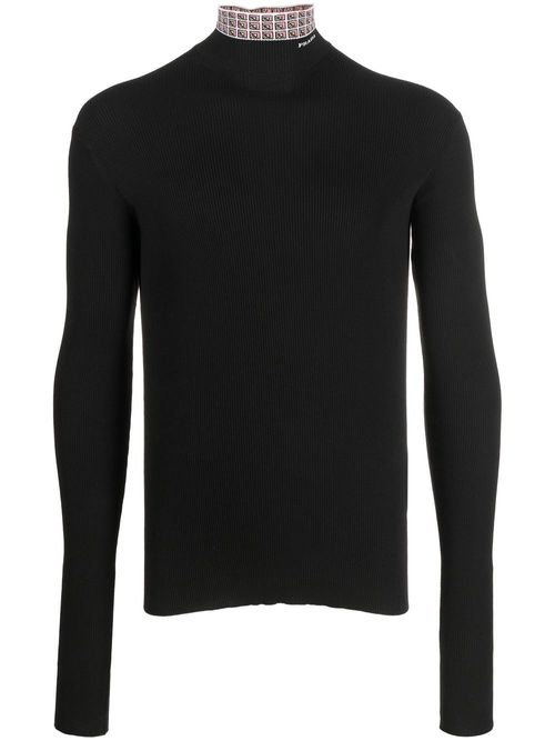 Prada roll-neck cotton jumper...