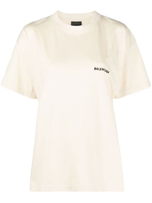 Balenciaga Logo-Print Drop-Shoulder T-Shirt