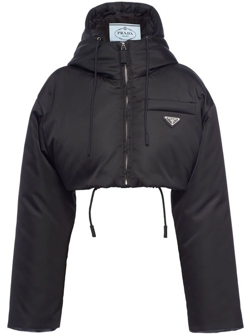 Prada detachable-sleeve Cropped Puffer Jacket - Farfetch