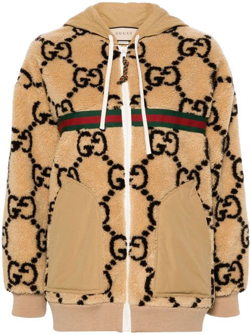 Gucci Maxi GG-pattern fleece...