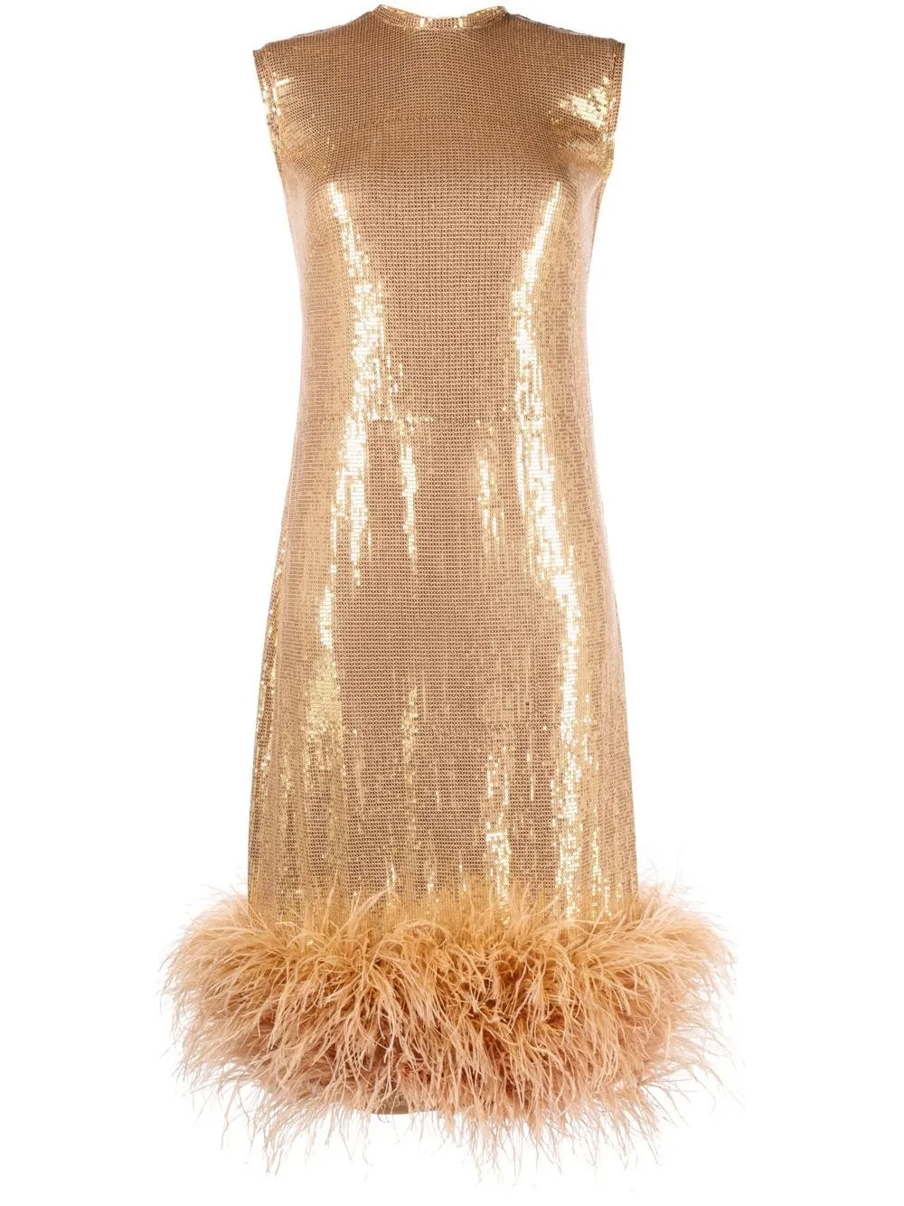 Feather fringe cheap dress