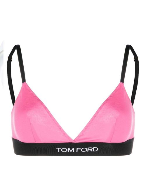 TOM FORD logo-underband bra - Brown, £155.00