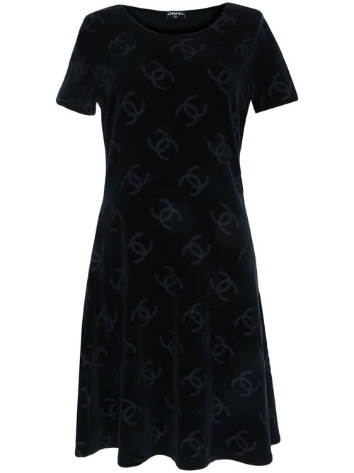 Pre-owned Chanel 1990s Logo Print T-shirt In Black