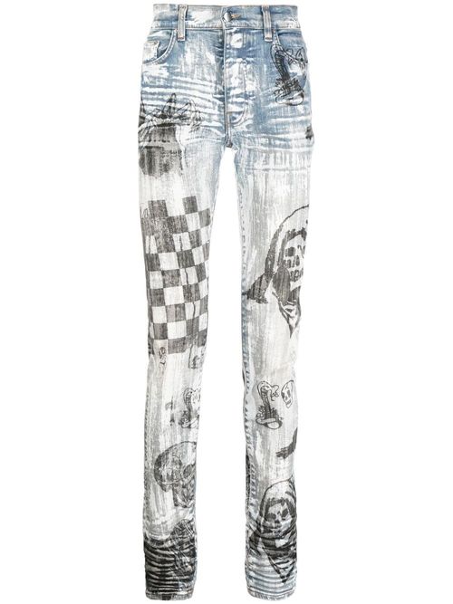 AMIRI Star Patch Skinny Jeans - Farfetch